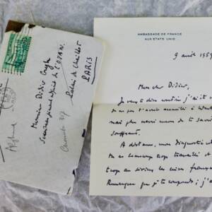 Ambassade des états-unis 1959 Lettre autographe