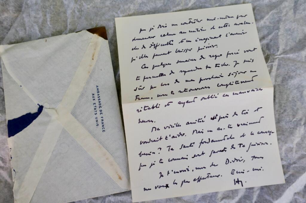 1959 unterzeichnetes Schreiben der US-Botschaft