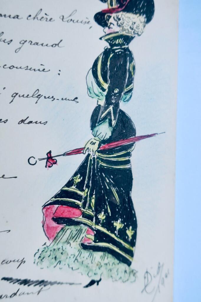 Colored Love Drawing Manuscript 1901