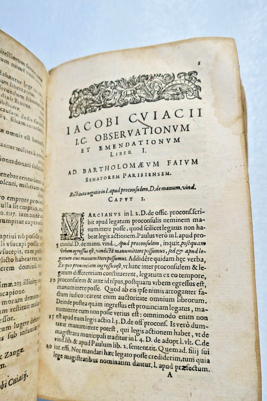 ancien CUJAS Iacobi CUIACII praeclarissimi observationum et emendationum 1591 – Image 12