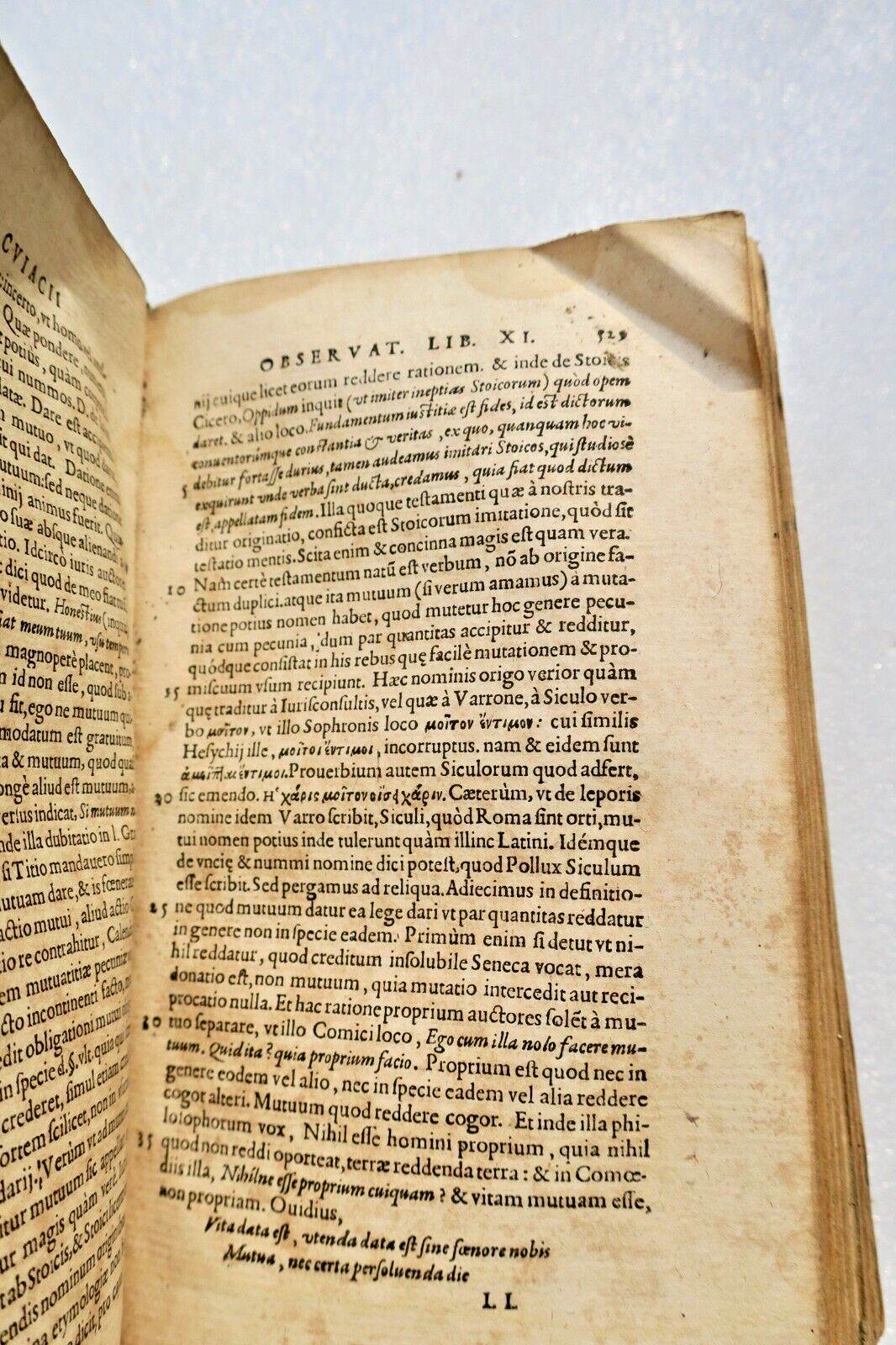 ancien CUJAS Iacobi CUIACII praeclarissimi observationum et emendationum 1591 – Image 7