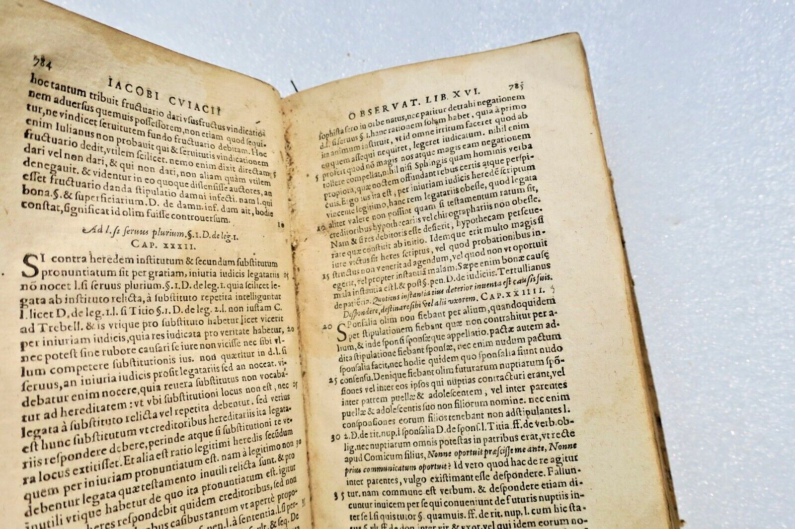 ancien CUJAS Iacobi CUIACII praeclarissimi observationum et emendationum 1591 – Image 8