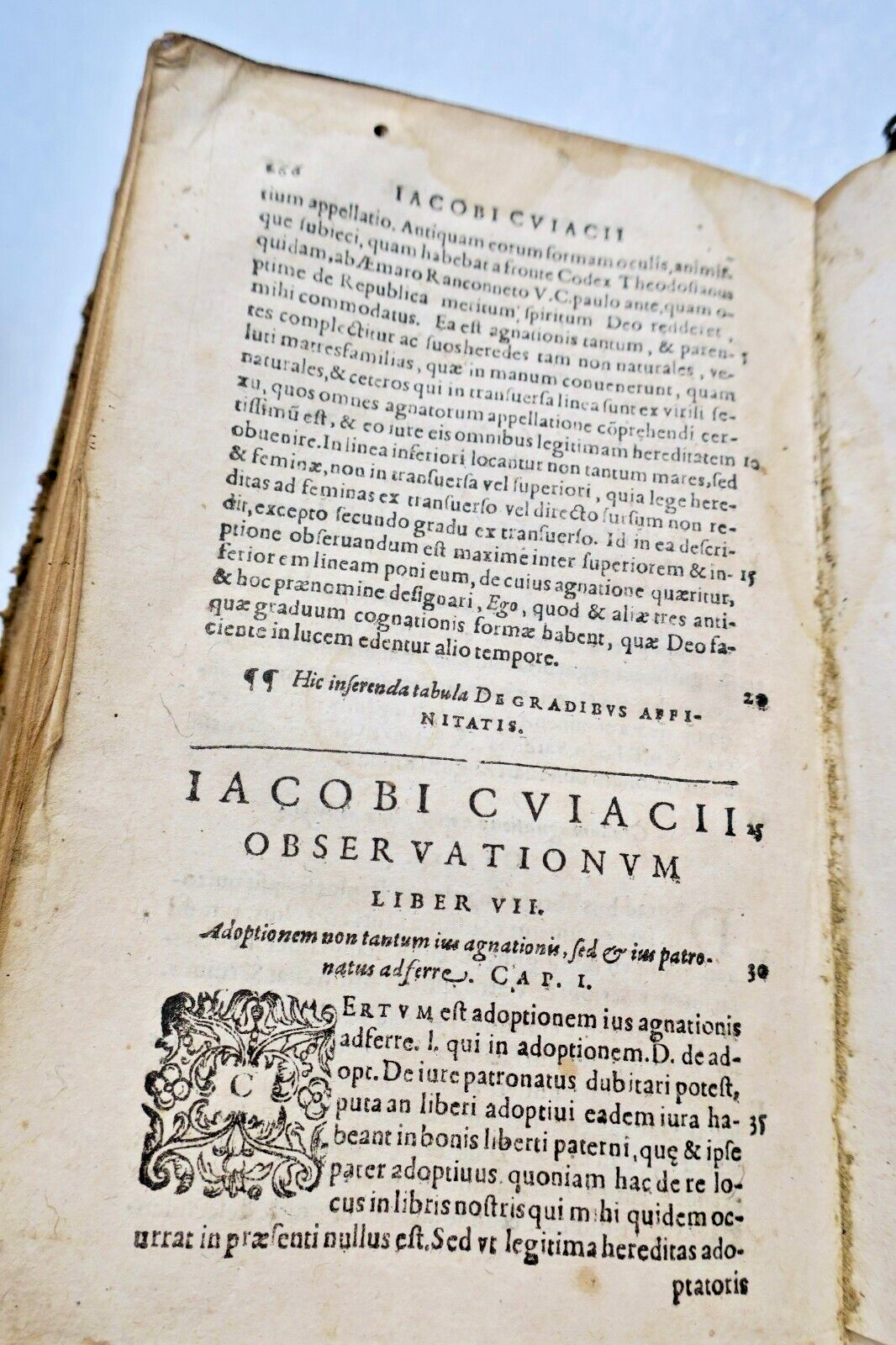 ancien CUJAS Iacobi CUIACII praeclarissimi observationum et emendationum 1591 – Image 11