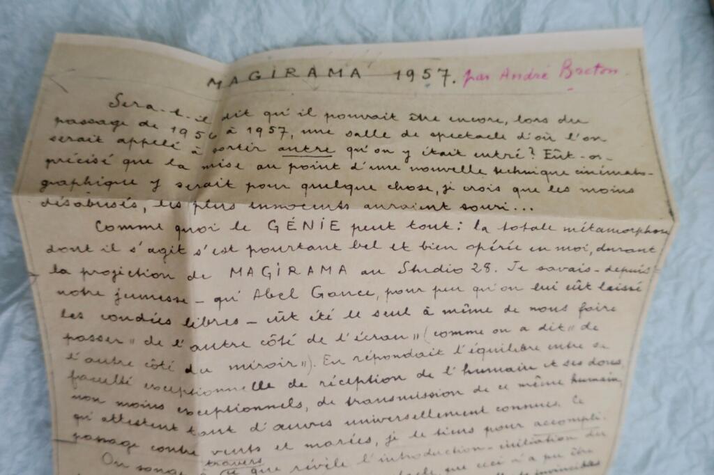 Studie über André Breton mit Illustrationen