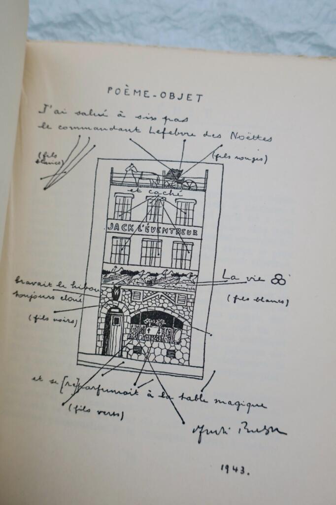 Studie über André Breton mit Illustrationen