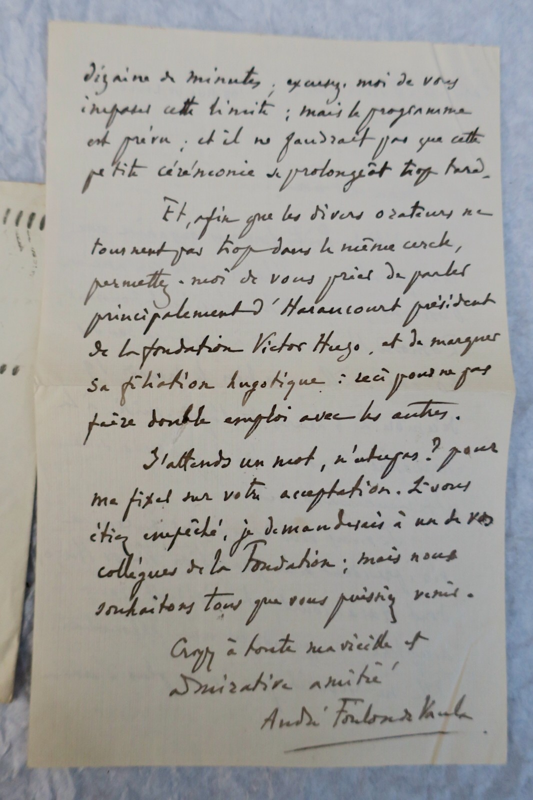 André Foulon de VAULX lettre autographe manuscrite & signée - La Librairie Antique