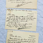 André Magre PRESIDENCE 4 cartes manuscrites & lettre