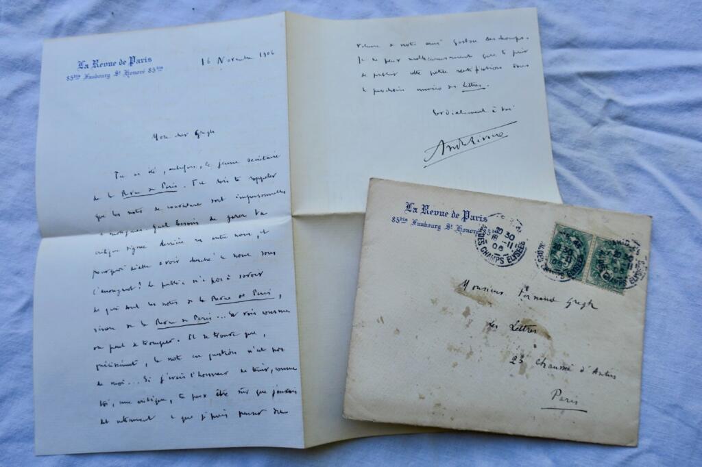 Korrespondenz zwischen Rivoire und Gregh