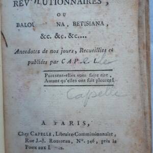 Aneries révolutionnaires ou Balourdisiana