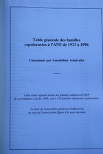 ANF table générale des familles représentées à l'ANF de 1933 à 1996 noblesse - Image 6