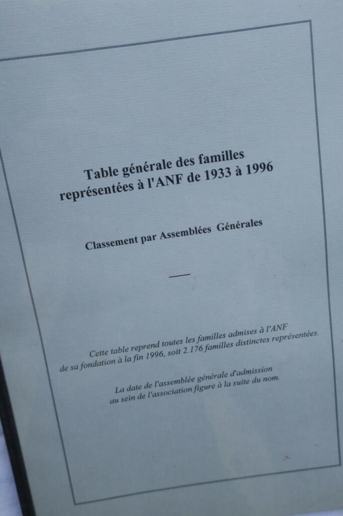 ANF代表家族包括一覧表1933-1996年