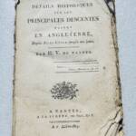 Angleterre détails historiques sur les principales descentes..1804
