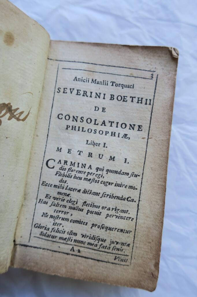 ANICII MANLII Torquati Severini BOETHII de consolatione philosopiae Libri V 1653
