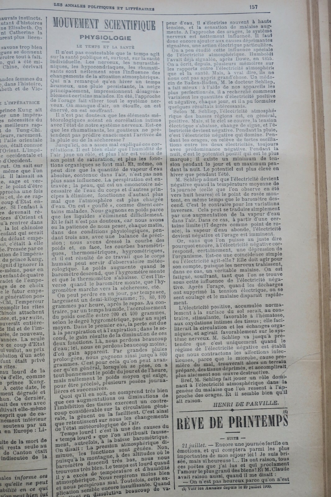 Politische und literarische Annalen, erstes Halbjahr 1900<span class="lla-card-orig-wrap"><span class="lla-card-orig">❦ ANNALES POLITIQUES ET LITTERAIRES 1900 1 er semestre</span></span> - La Librairie Antique