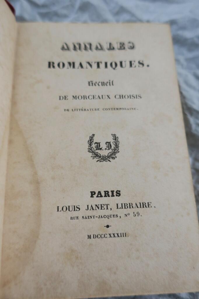 Romantic Literature Anthology 1833