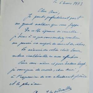 Anne-Jules de Noailles belle lettre autographe manuscrite