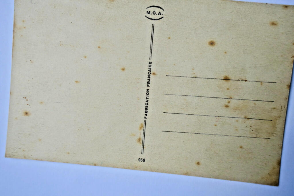 Beautiful stencil card from the Roaring Twenties