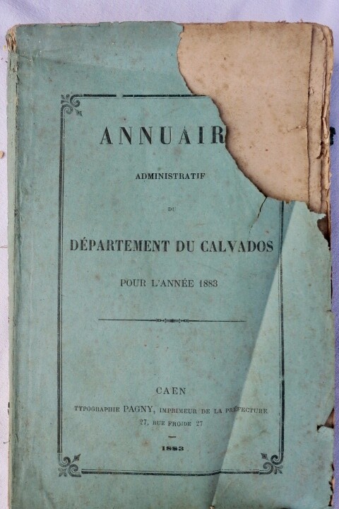 Administrative Directory of the Calvados Department 1883