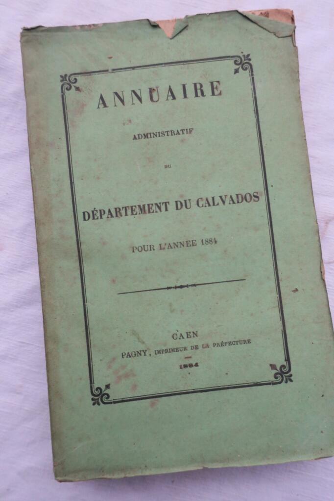 Verzeichnis der Verwaltung des Departements Calvados 1884