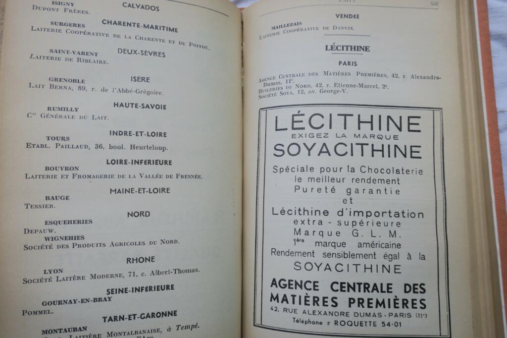 Annuaire des fabricants de confiserie chocolaterie confiturerie biscuiterie.1948
