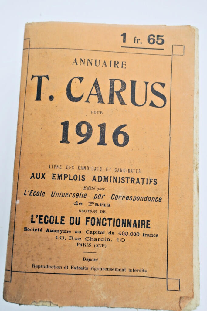 1916年行政职业目录