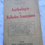 Anthologie Französischer Balladen mit Widmung