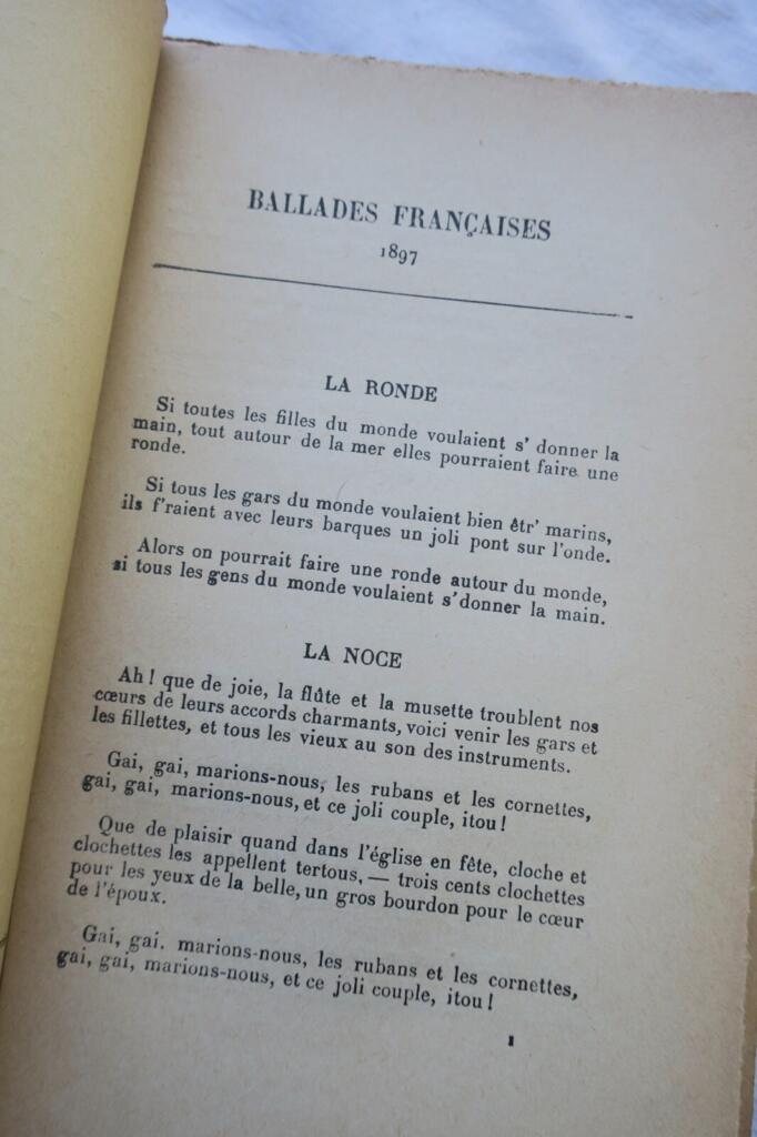 French Ballads Anthology with Author Dedication
