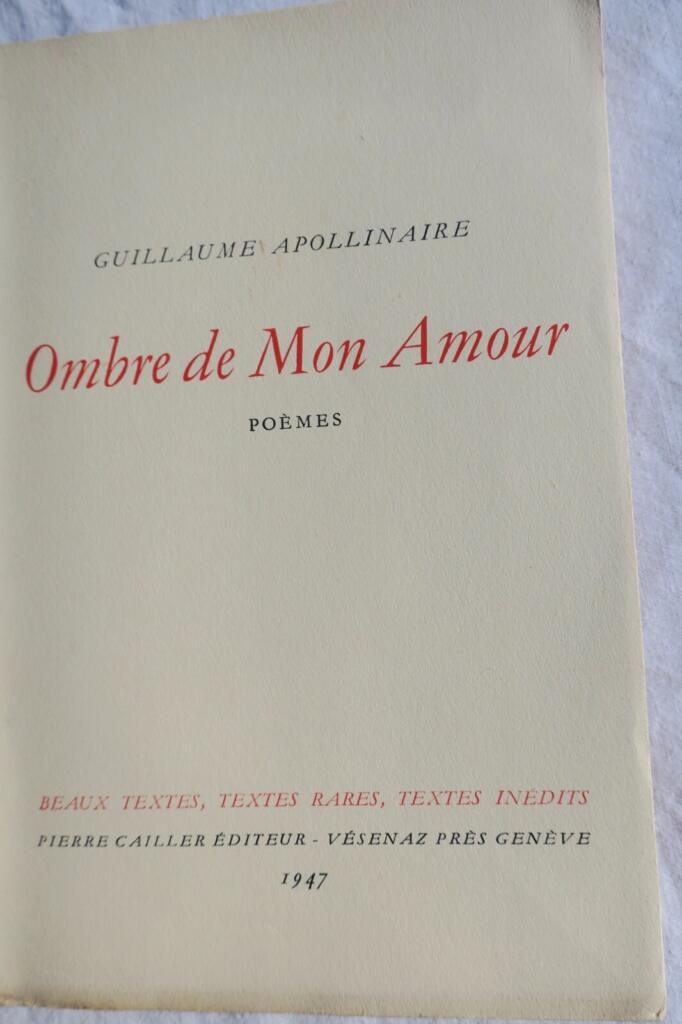 Schatten meiner Liebe - Apollinaire & Picasso