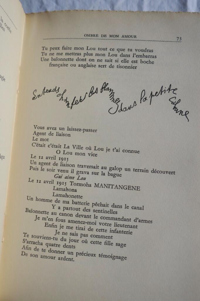 APOLLINAIRE (Guillaume). Ombre de Mon Amour/Picasso