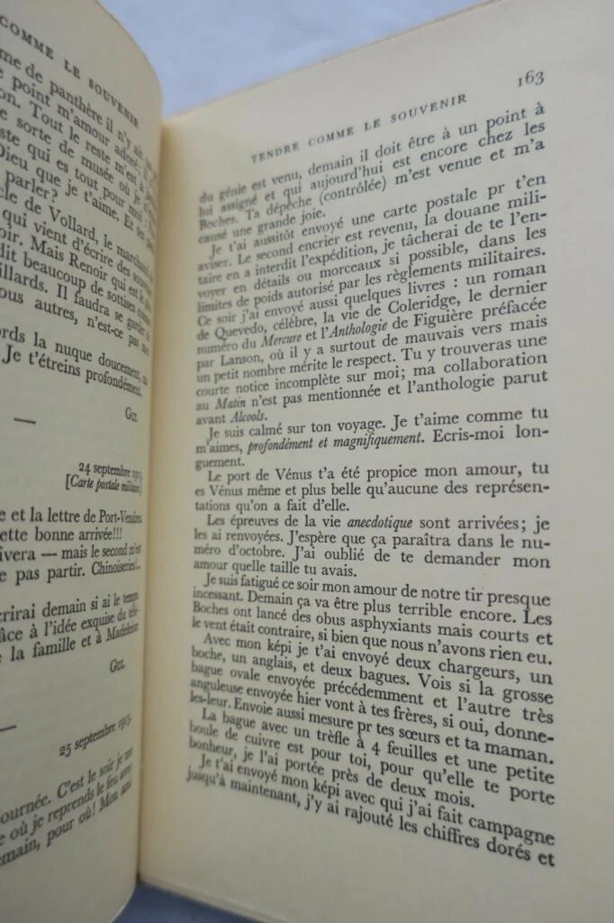 APOLLINAIRE Tendre comme le souvenir, H. C. / Madagascar