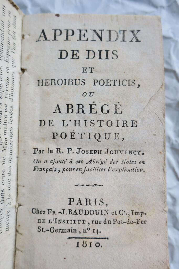 appendix de diis et heroibus 1810