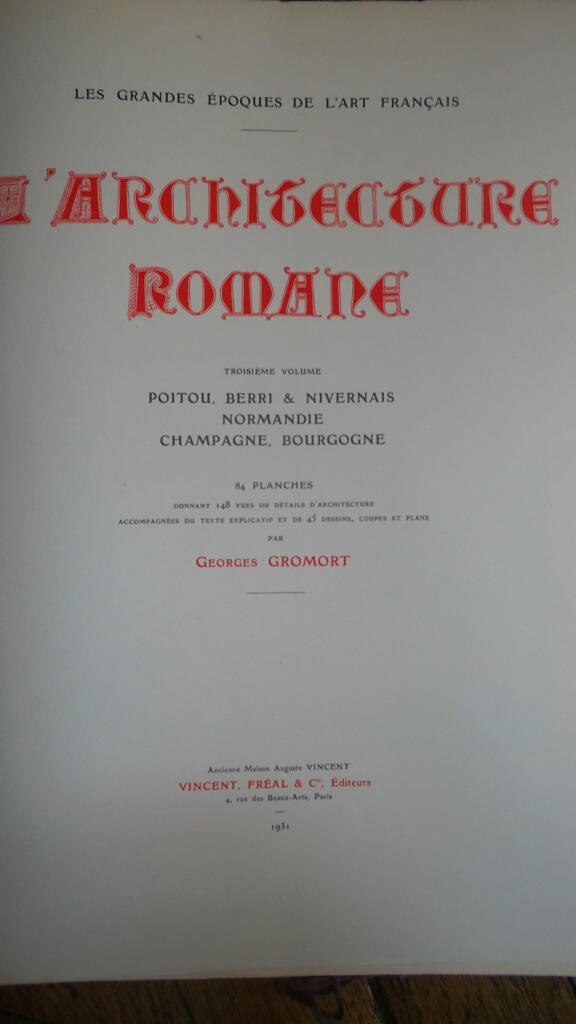 ARCHITECTURE ROMANE (les grandes époques de l’art français).