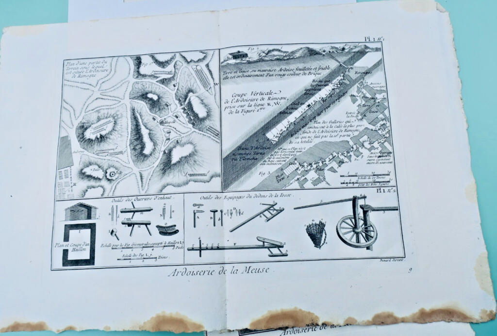 Illustrations of Slate Quarrying in the Meuse