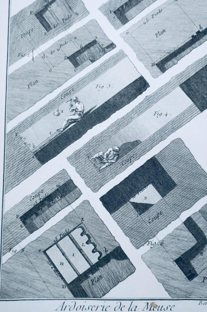Illustrations of Slate Quarrying in the Meuse