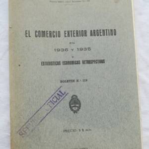 Argentina comercio exterior argentino en 1936 y 1935 y estadisticas economicas