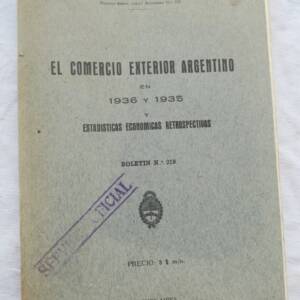 Argentina comercio exterior argentino en 1936 y 1935 y estadisticas economicas