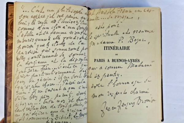Argentine ITINERAIRE DE PARIS A BUENOS-AYRES Brousson + envois