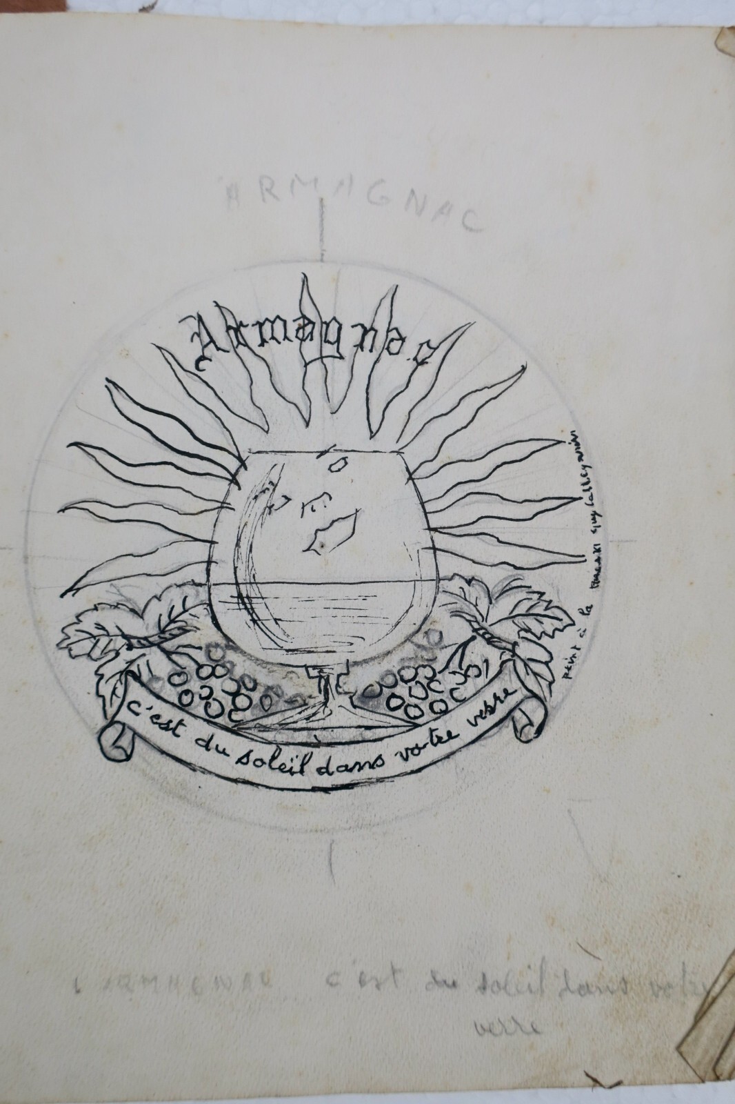 Armagnac Label: Original Drawings and Sketches - Image 12