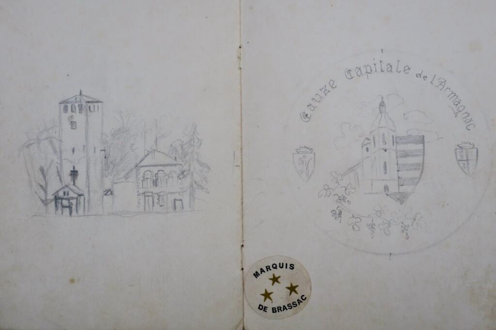 Original Armagnac Label Design Sketches
