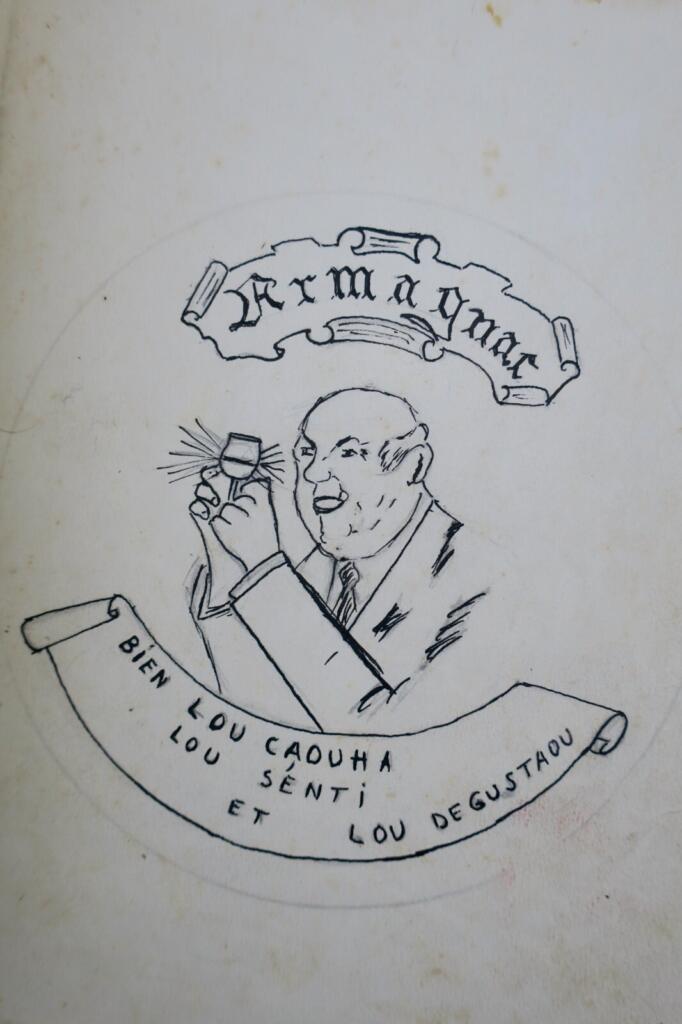 Original Armagnac Label Design Sketches
