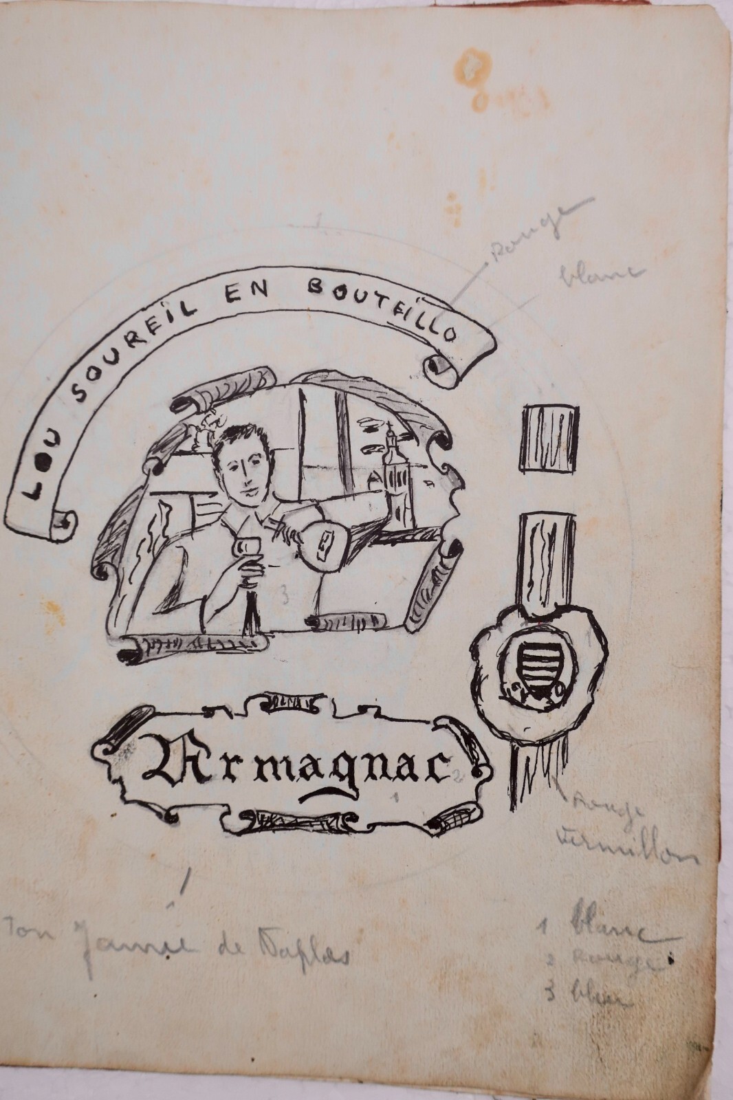 Armagnac Label: Original Drawings and Sketches - Image 11