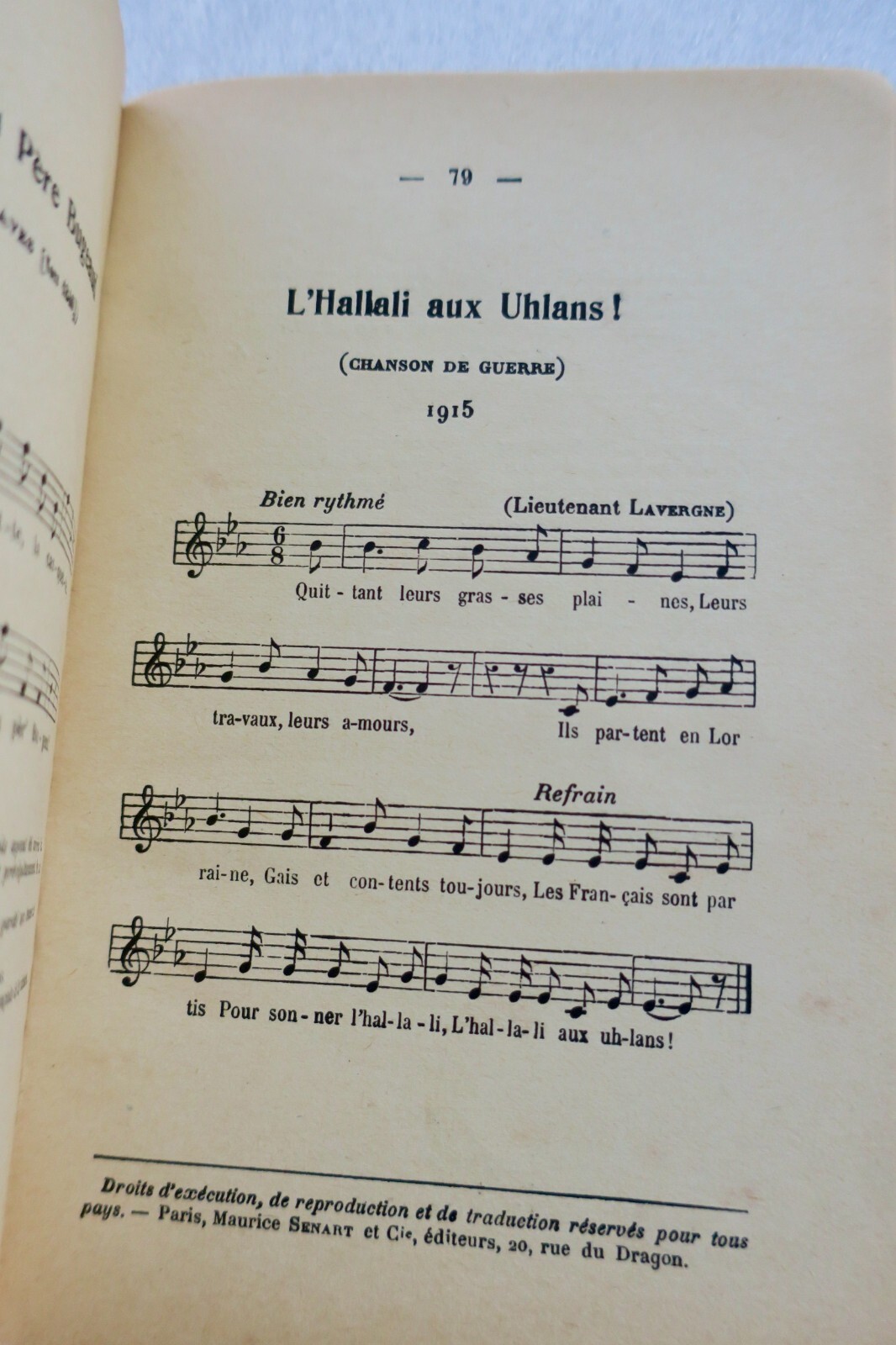 Armée Autres Chants de soldats (1200-1916) Chansons populaires, chants militaire - La Librairie Antique