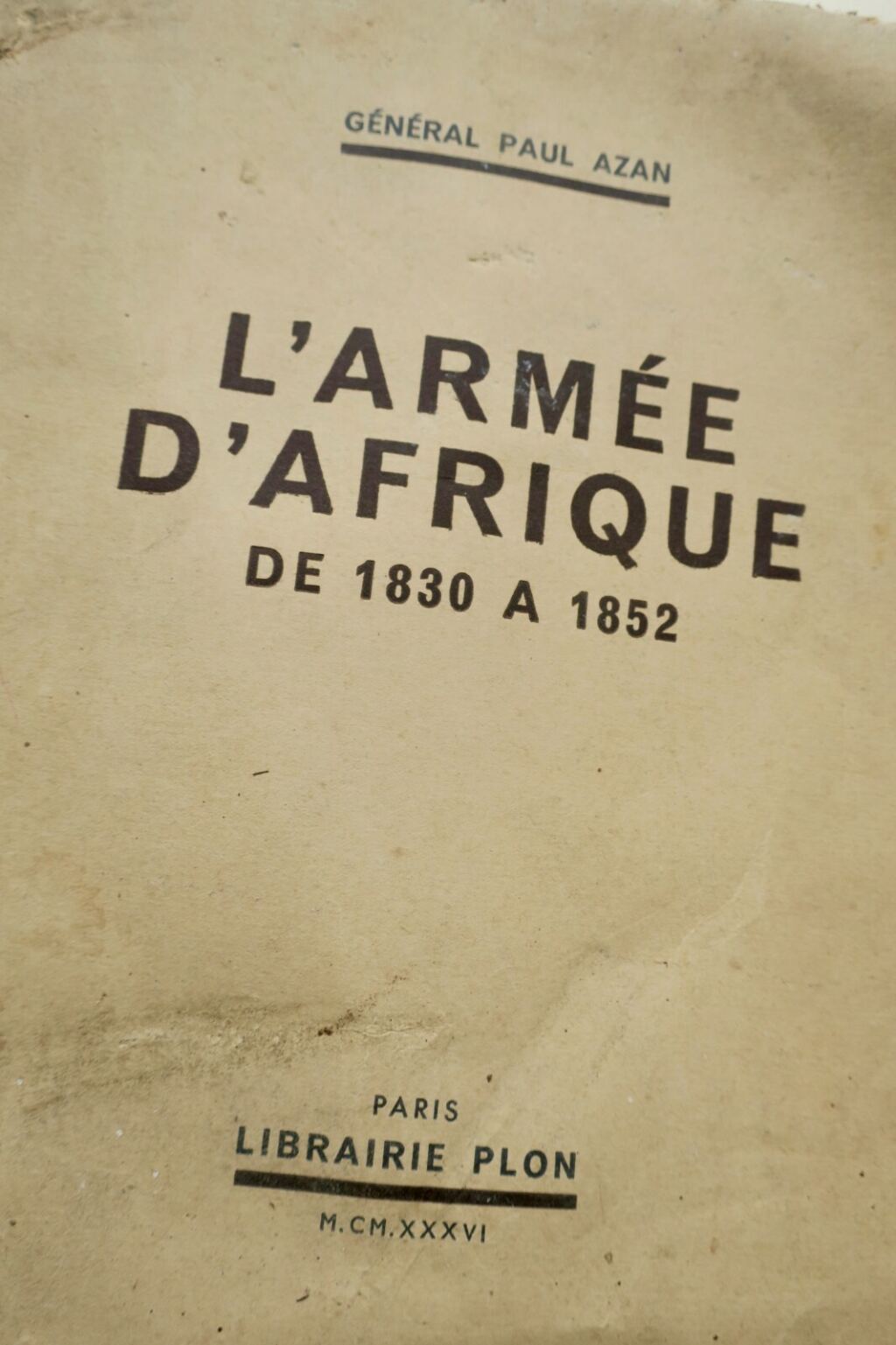 1830年から1852年のアフリカ軍の歴史
