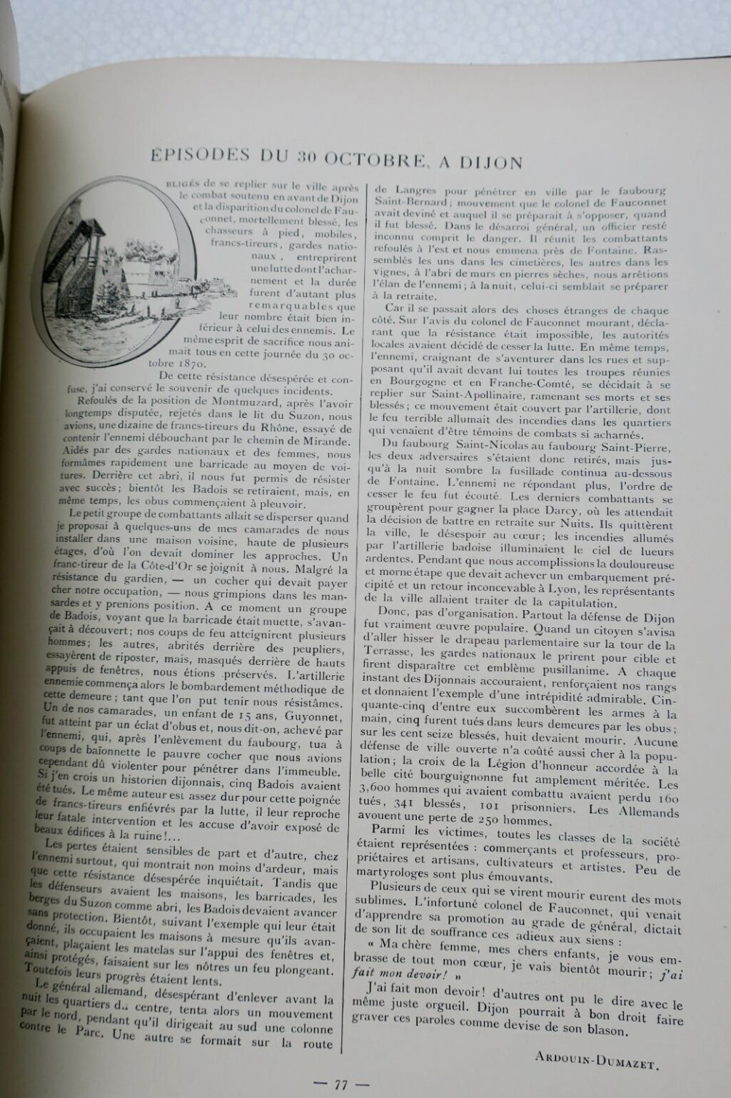 Französisches Armeejahrbuch 1901 mit Widmung