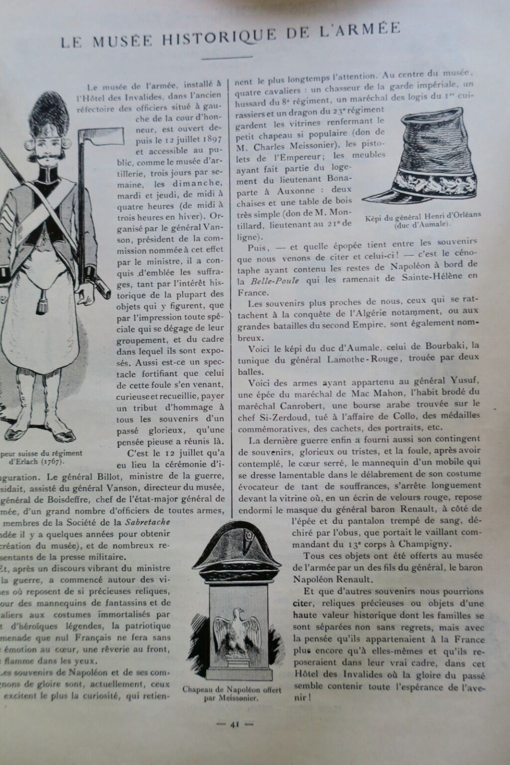 ARMEE FRANCAISE ALBUM ANNUAIRE ANNEE 1898 + dédicace