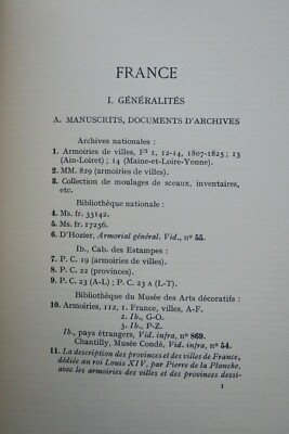 Armoirie BIBLIOGRAPHIE DES TRAVAUX RELATIFS AUX ARMOIRIES PROVINCES ET VILLES - Image 6