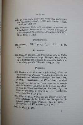Armoirie BIBLIOGRAPHIE DES TRAVAUX RELATIFS AUX ARMOIRIES PROVINCES ET VILLES - Image 3