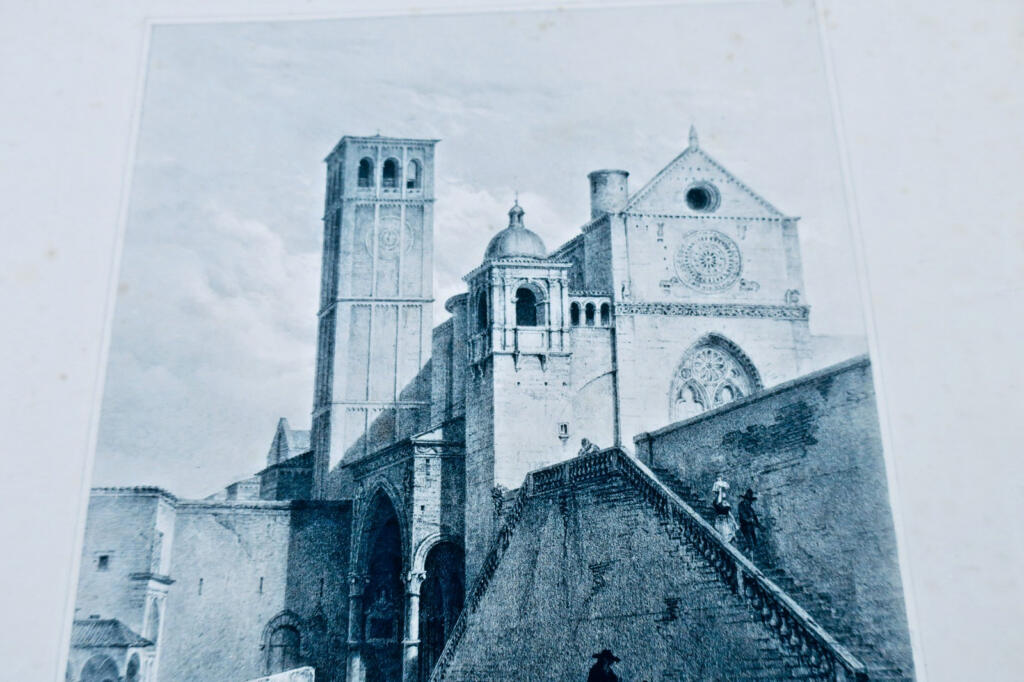 Assise Eglise de Saint François 31 x 45 cm lithographie