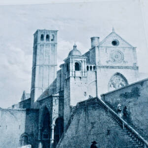 Assise Eglise de Saint François 31 x 45 cm lithographie