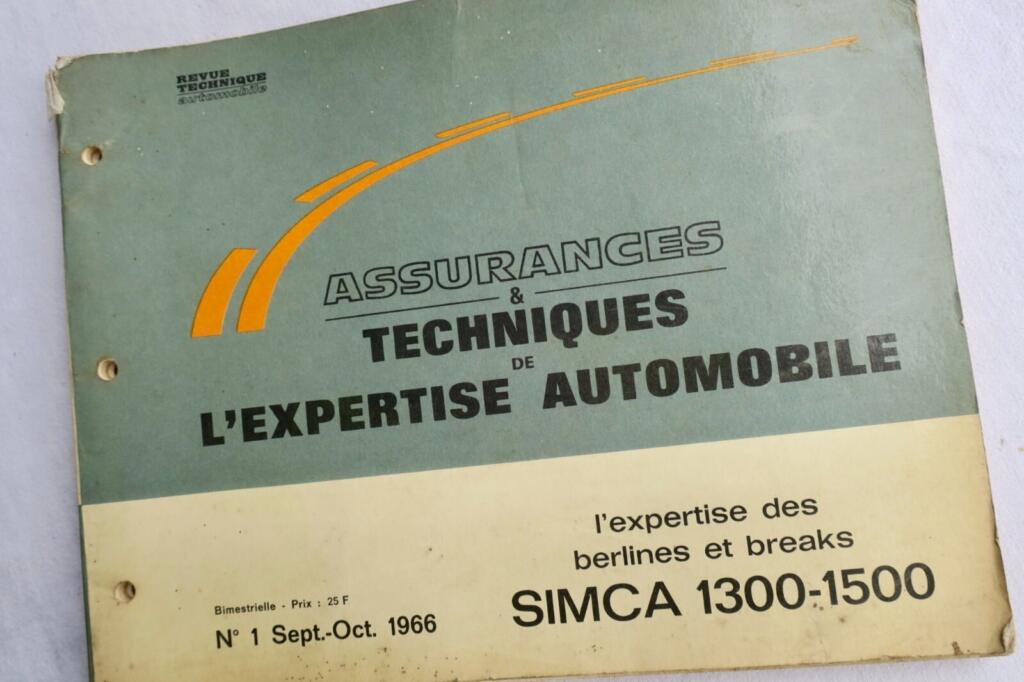ASSURANCES TECHNIQUES DE L’EXPERTISE AUTOMOBILE 1966 SIMCA 1300-1500